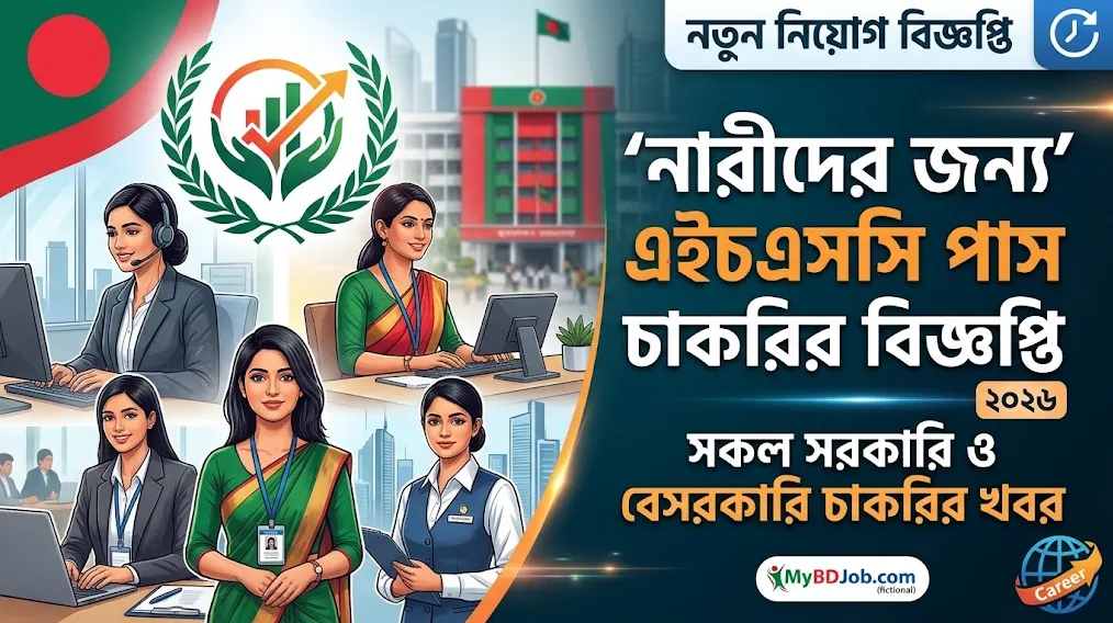 নারীদের জন্য এইচএসসি পাস চাকরির বিজ্ঞপ্তি 2026