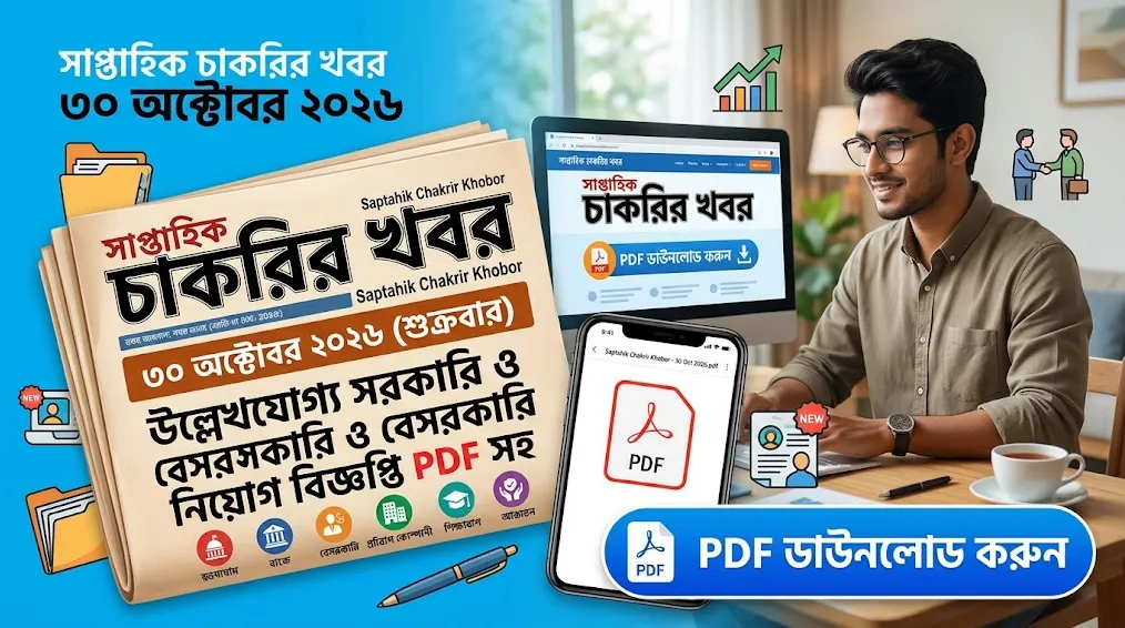 সাপ্তাহিক চাকরির খবর ৩০ অক্টোবর ২০২৬ PDF সহ